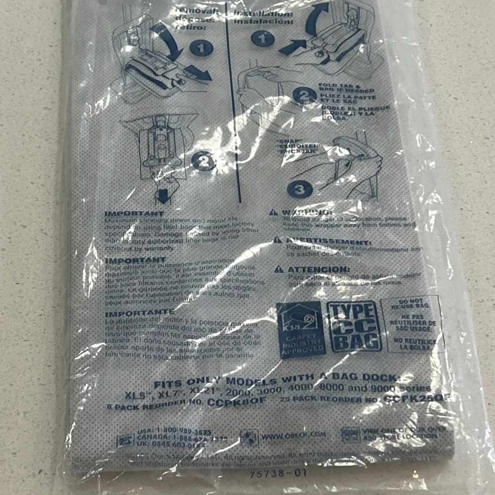 Oreck Lot Of (4)Vacuum Bags/2 Belts/ 2 Air Purifier Filters And VariedScent Tabs